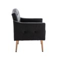 thumbnail image 5 of Modern Accent Chair, Soft Teddy Armchair with Rose Golden Legs, Leisure Single Sofa/ Wide Pad Lazy Sofa for Bedroom, Living Room, 5 of 9