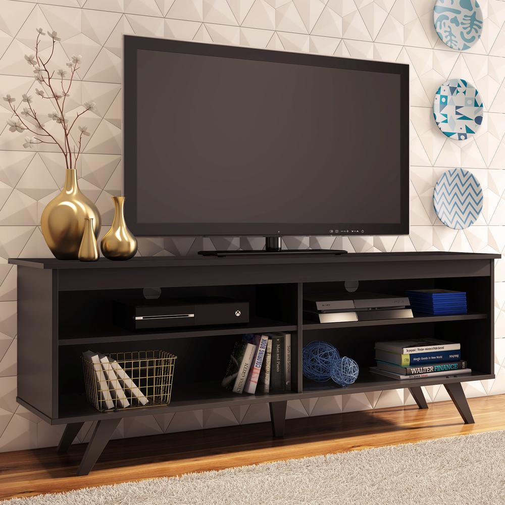 Madesa Modern Entertainment Center, Console Table, TV Stand for TVs up to 65'', Wire Management