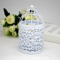 Haliyee Decorative Candle Lanterns,Metal Hollow Out Decorative Birdcage Candle Holder,Hanging Lantern Tealight, Vintage Centerpieces for Wedding & Party