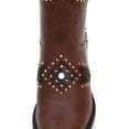 thumbnail image 3 of Ferwind Women's Cowgirl Boots Rhinestone and Studded Pull On Adult Brown  8, 3 of 8