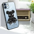 thumbnail image 5 of FIEWESEY Compatible iPhone 12 Phone Case, Cool Bear Shockproof Fashion Full Protection Soft TPU Scratch Slim Case for iPhone 12 6.1 inch (Black), 5 of 6
