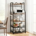thumbnail image 3 of Kitchen Storage Rack, 5 Tier Microwave Stand With 2 Large Wire Basket, Kitchen Utility Storage Shelf, Industrial Coffee Bar Station for Home, 3 of 8