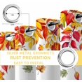 thumbnail image 4 of Fsddascl Orange Pumpkin Fall Blackout Curtains for Bedroom/Living Room, Thermal Insulated Kitchen Curtains, Thanksgiving Maple Eucalyptus Leaves Grommet Darkening Window Treatment Drapes 42"x63"x2, 4 of 6