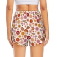 thumbnail image 2 of Lsque Fall 70s Groovy Hippie Printed Women's Running Shorts with Liner Pockets,Elastic Quick Dry Workout Athletic Gym Yoga Shorts,Womens High Waist Shorts-Medium, 2 of 9