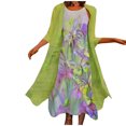 thumbnail image 1 of Vestidos para mujer Vestidos casuales Moda Cuello redondo Vestido sin mangas Abrigo sólido Conjunto de dos piezas Odeerbi ODB-5, 1 of 8