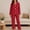 Red, variant on Blmnix Sleepwear Sets Womens Sleepwear Bamboo Pajamas Button Up Pajamas Pajamas Straight-Leg Long Sleeve Red Collared Full Summer Pajamas for Women,M