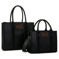 thumbnail image 3 of Wrangler Large Tote Bag for Women Shoulder Purse with Strap Vintage Top-Handle Handbags, 3 of 8