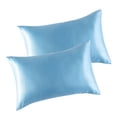 thumbnail image 2 of Billuyoard 2 uds funda de almohada de satén de seda Artificial funda de almohada para dormir en el hogar Juegos de cama dos Billuyoard HA003600-02, 2 of 6