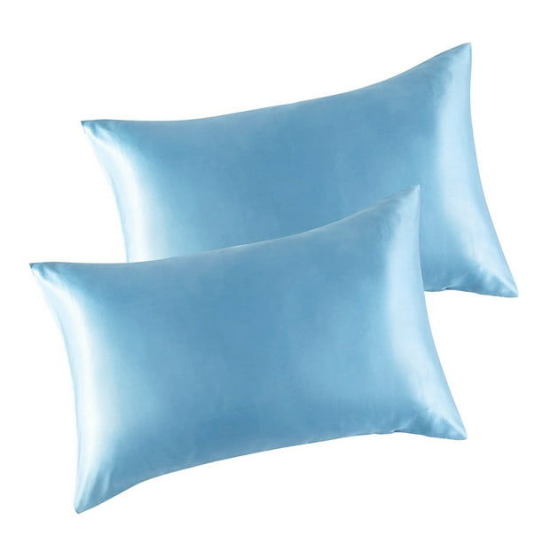 Funda de almohada Funda de almohada de satén de seda artificial Funda de almohada para dormir para el hogar, ZT01-206 2pcs Eigraketly HA003600-02