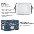 thumbnail image 2 of Yayeee 2 Pack Canvas Storage Basket with Handles for Shelves Fabric Bins Closet Organizer, Christmas Santa, 2 of 8