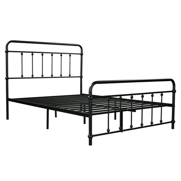 Footboard Iron Bed Frame For Bedroom, How To Attach Headboard Metal Platform Bed Frame