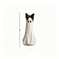 thumbnail image 3 of Lighted Ghost with Bow Tabletop Decoration, Halloween Ghost Figurine, Spooky 3D Print Statue For Mantel Shelf Entryway Table Fall Holiday Decoration, Black and White, 10", 3 of 6