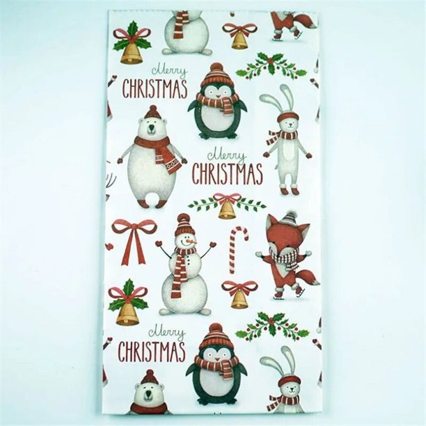 Bolsas de regalo de copo de nieve para árbol de Navidad, embalaje para hornear, cajas de dulces, decoraciones navideñas para el hogar, 2023