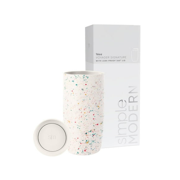 Taza de café de viaje Simple Modern Voyager, 480 ml, crema