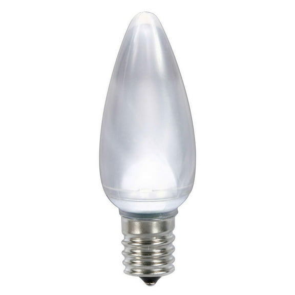 Vickerman C9 Satin LED Cool White Bulb with Nickel Base,  130V .45 watts, 5 diodes, 25Pcs/Poly bag, UL and CSA Approved, package of 25