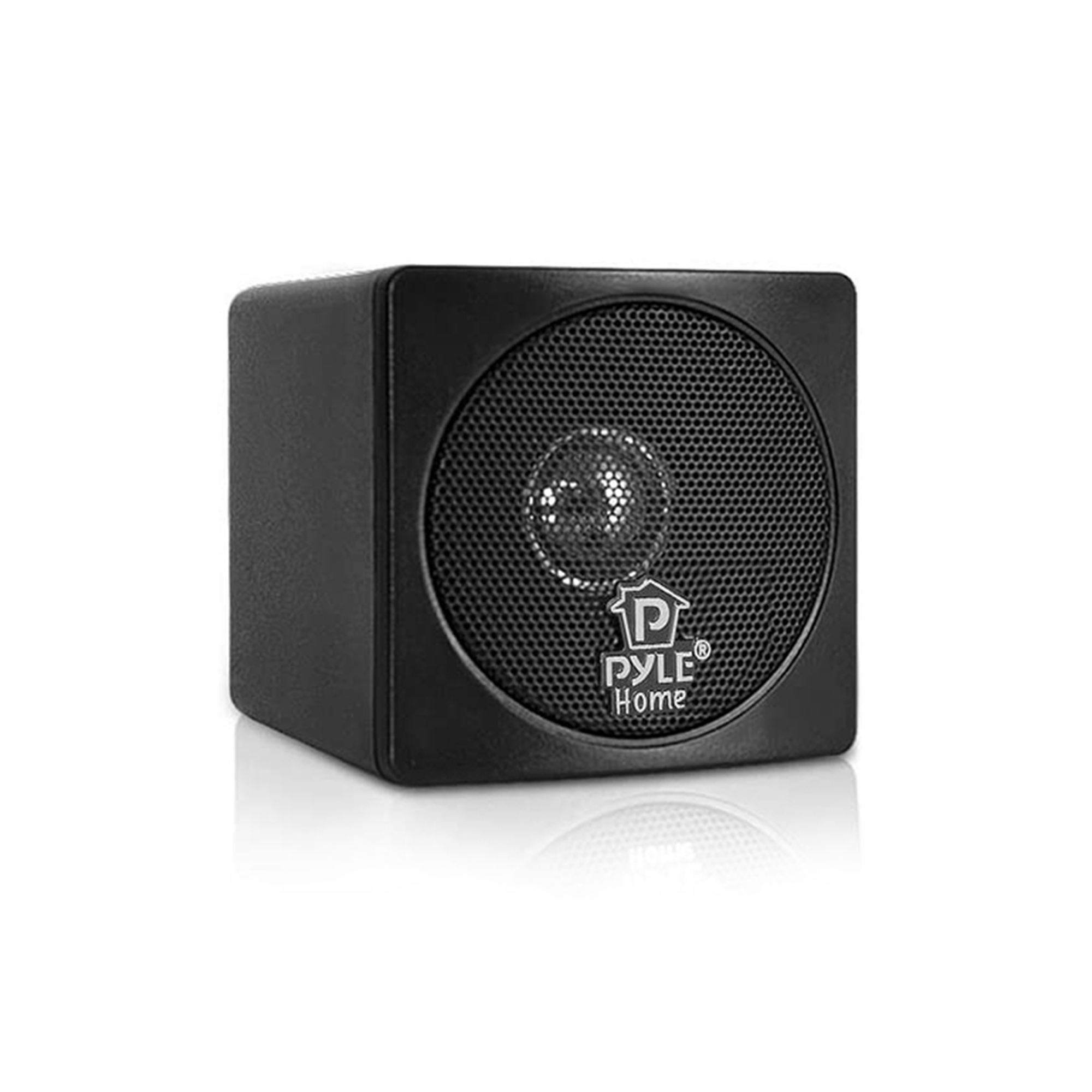 Pyle PCB3BK 3 Inch 100W Mini Cube Bookshelf Stereo Speakers, Black (4 Speakers) - image 2 of 5