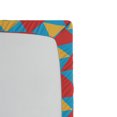 thumbnail image 2 of Ambesonne Retro Fitted Sheet, Big Small Triangles Retro, Twin XL Size, Sky Blue Marigold, 2 of 2
