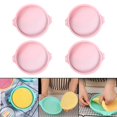 thumbnail image 4 of Molde Redondo Pastel Paquete de 4 de 6 pulgadas/8 pulgadas bandeja para hornear de de silicona pastel Iris bandeja de accesorios para - 8 pulgadas Rosa 2, 4 of 8