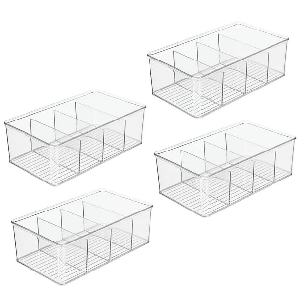 mDesign Ligne Collection Organizer, Clear, 4 Count