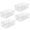 mDesign Ligne Collection Cabinet Organizer, Clear, 4 Count