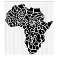thumbnail image 3 of Ambesonne Black White Shower Curtain, Wild Animal Print Map, 69"Wx84"L, White and Black, 3 of 5