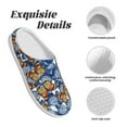 thumbnail image 5 of Daiia Colorful Butterfly1 Print Women’s Fuzzy Slippers Memory Foam Lightweight House Shoes Cozy Loafer Flannel House Shoes-42/43, 5 of 7