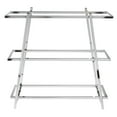 thumbnail image 3 of HUBERT Chrome 3-Tier Buffet Stand with White Shelves, 3 of 7