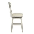 thumbnail image 7 of Weston Home Sheena Napoleon Back 24-inch Counter Height Wood Swivel Stool, Antique White, 7 of 7
