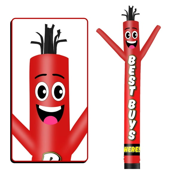 Best Buys Here Inflatable Tube Man Wacky Wavy Dancing Guy for Outdoor Decoration Advertising Business Promotion (Blower Not Included)