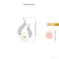 thumbnail image 3 of ANGARA Freshwater Cultured Pearl and Diamond Flame Pendant in Platinum for Women | June Birthstone, Birthday, Anniversary, Jewelry Gift for Women | Pearl Necklace, 3 of 8