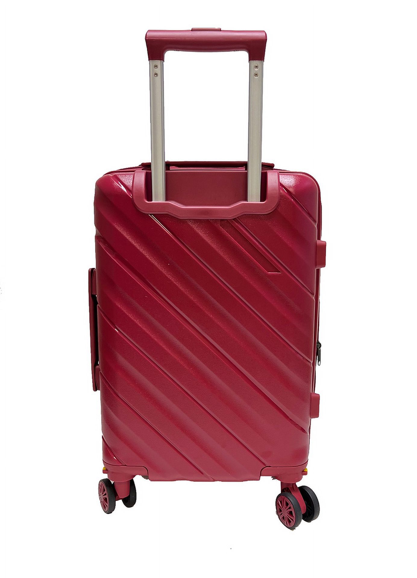 K-Cliffs Carry-On Suitcase Expandable Spinner 20" Lightweight Hand Carry Hardside Travel Luggage with 360° Dual Wheels Red