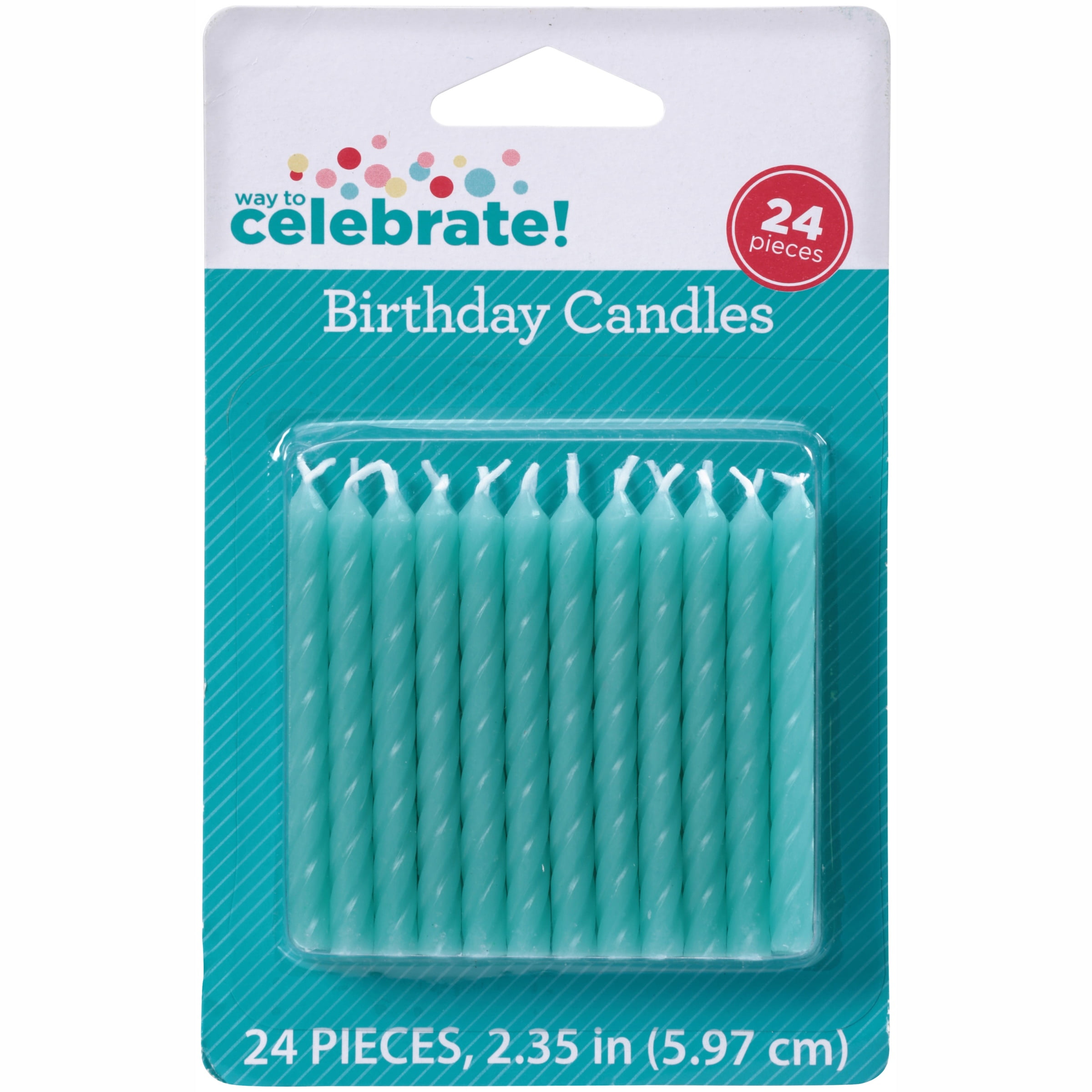 Way to Celebrate! Birthday Candles 24 ct Carded Pack