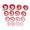 Red, variant on 16Pcs/Set Spiral Taper Flesh Tunnel Ear Stretcher Expander Stretching Plug Sn S+-Black