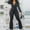 Black, variant on Dadaria Jumpsuits for Women Casual Women's Fashion High Waist Solid Color Long Sleeve V-Neck Flared Jumpsuit Gray L,Women