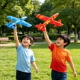thumbnail image 3 of Foam Airplanes - 6.9" Throwing Glider Planes, Flying Styrofoam Airplane Toys for Boys & Girls, Outdoor Sports Play Toys Idea Gift for Birthday Blue, 3 of 4
