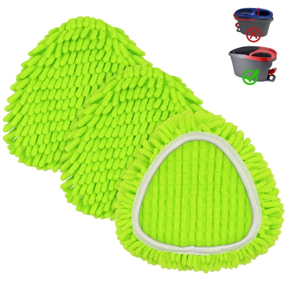 3-Pack Mop Heads Replacement for O-Cedar EasyWring 1-Tank System