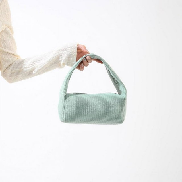 Fashion new trendy rectangular corduroy handbag