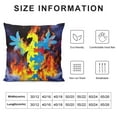 thumbnail image 5 of COMIO Love Dinosaur Puzzle Autism Awareness Pillow Covers  Holiday Decorations Throw Pillowcase Cushion Case for Home Decor, 5 of 5