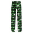 thumbnail image 5 of Mens Christmas Pajama Pants Big & Tall Sleep Lounge Pants Drawstring Holiday Xmas Pjs Bottoms Dark Green, 4XL, 5 of 7