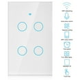 thumbnail image 3 of Smart Switch, Smart Light Switch, WiFi Smart Wall Light Switch, Single Circle WiFi Touch Screen Switch for Alexa 4 Way US, 3 of 7