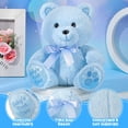 thumbnail image 3 of Peluche con forma de oso Chalyna, 25 cm, azul, para regalo de baby shower, 3 of 7