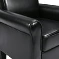 thumbnail image 7 of Accent Chairs, Comfy Sofa Chair, Armchair for Reading, Living Room, Bedroom, Office,Waiting Room, PU leather, Black 65016, 7 of 7