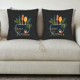 thumbnail image 3 of Set of 2 Decorative Throw Pillow Covers 18x18in - Elegant Home Kitchen Design with Utensils Herbs and Strawberry - Perfect for Couch Bed Car, 3 of 8