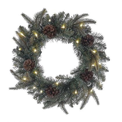 UPC 086131404139 product image for Kurt Adler 18-Inch Battery-Operated Blue and Green LED Wreath | upcitemdb.com