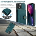 thumbnail image 3 of Wallet Case for iPhone 15 with Detachable Card Slots Holder Magnetic Closure Cover, Premium PU Leather Slim Kickstand Soft Silicone Shockproof Lens Protective Case,Blue, 3 of 8