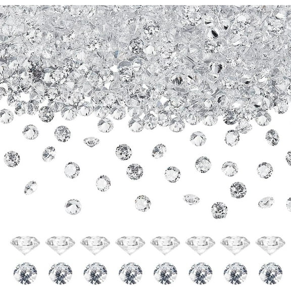 500Pcs Clear Rhinestone 16 Styles Flat Back Brilliant Round Rhinestones Glass Stones Glitter Gems Transparent Diamond for DIY Crafts Nail Art Clothing Jewelry Making 3mm