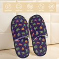 thumbnail image 2 of Fotbe Mexican Frogs Pantuflas Peludas para Mujer con Estampado, Zapatillas de Peluche, Zapatos de Invierno para Casa, Uso Interior y Exterior-Large, 2 of 8
