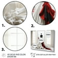 thumbnail image 3 of Designart "Fashion Red Dress gracefulness Unveiled II" Fashion Metal Wall Art Set, 3 of 5