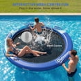 thumbnail image 3 of Outsunny 8FT Inflatable Water Hammock, Round Floating Ring, Inflatable Floating Dock Platform with Mesh for for Lakes, Pools, Oceans, Blue, 3 of 9
