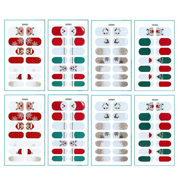 Christmas Nail Wraps Nail Cute Gel Nail Stickers Self Adhesive Manicure